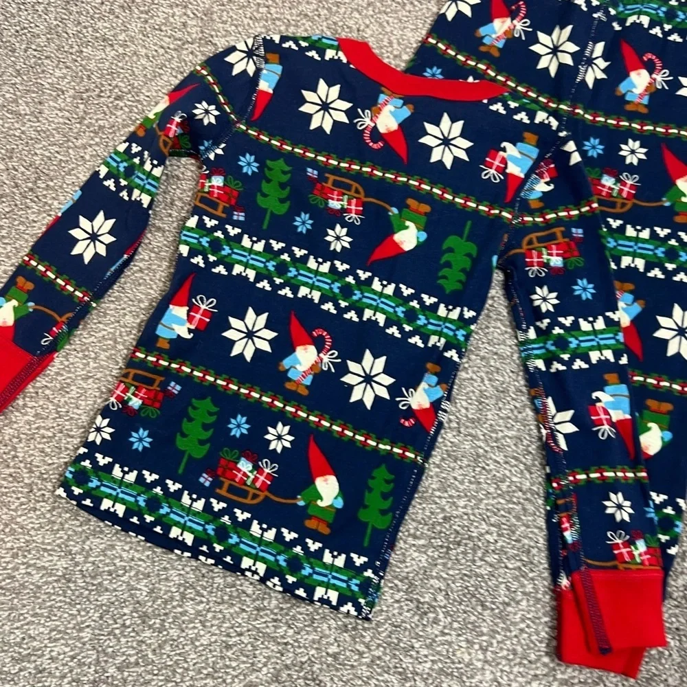 Hanna Andersson Organic Cotton Long John Festive Kids Pajamas NEW  size 3T